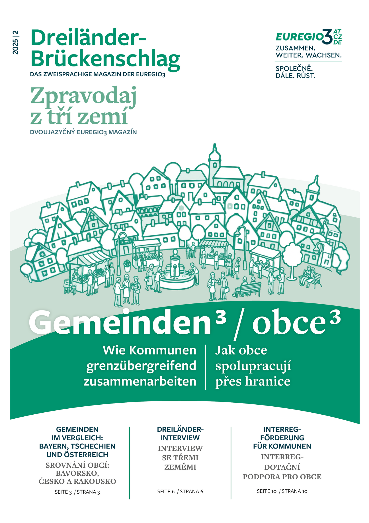 Zweisprachiges EUREGIO3-Magazin Dreiländer-Brückenschlag
