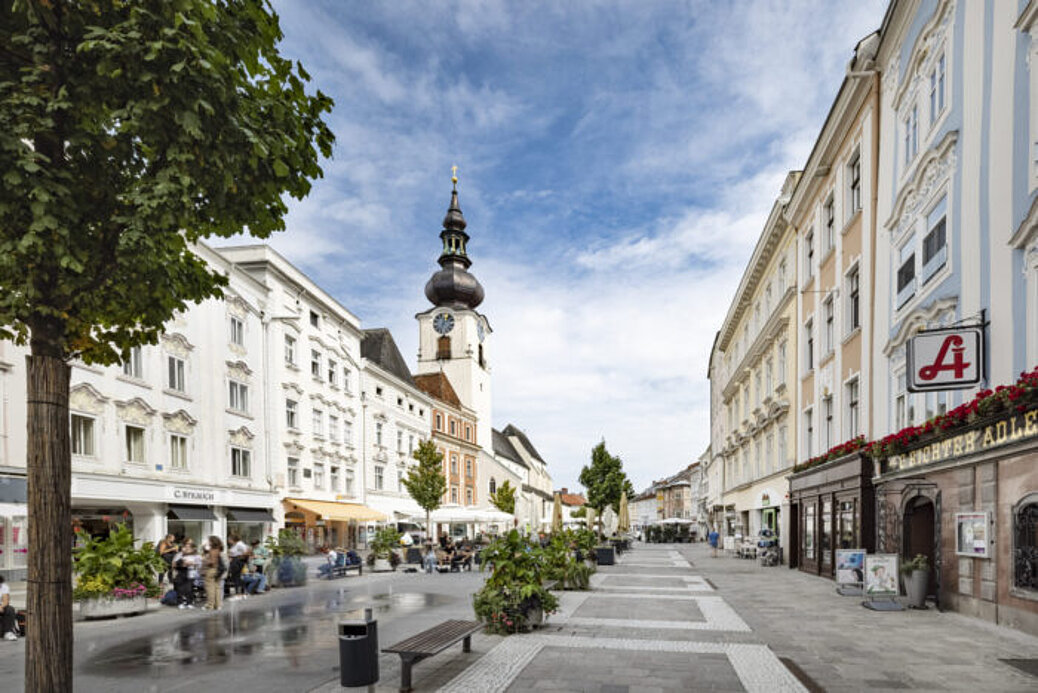 Foto Oberösterreich Tourismus/Region Wels/Robert Josipovic: Stadtplatz der Innenstadt in Wels.